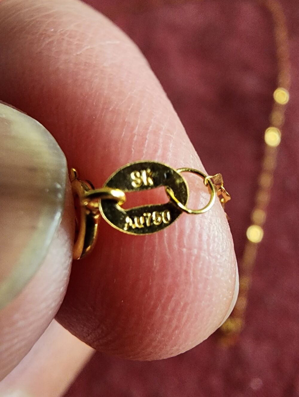Real 18K Yellow Gold Necklace - Picture 5 of 6